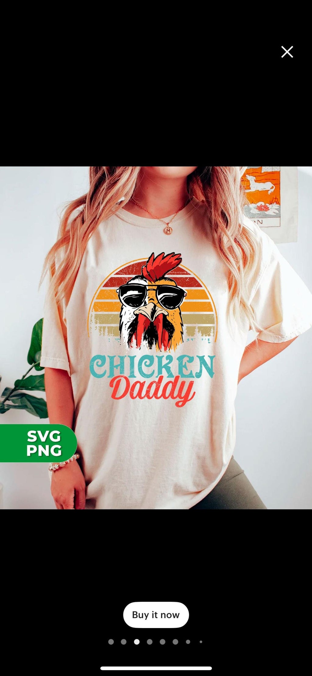 Chicken daddy graphic tee shirt for chicken lovers