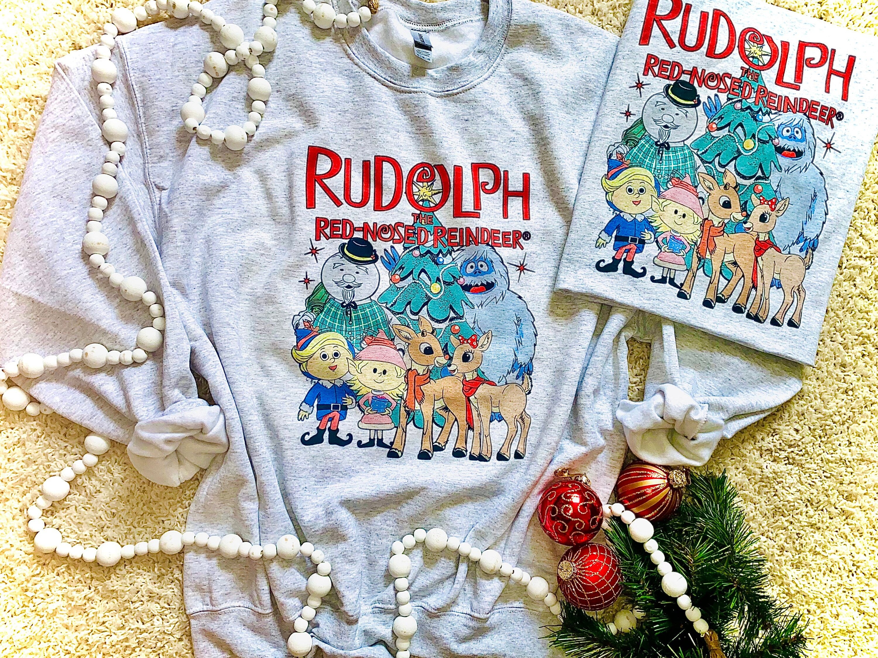 Rudolph the red nose reindeer sweatshirt Christmas sweatshirt vintage Christmas shirt
