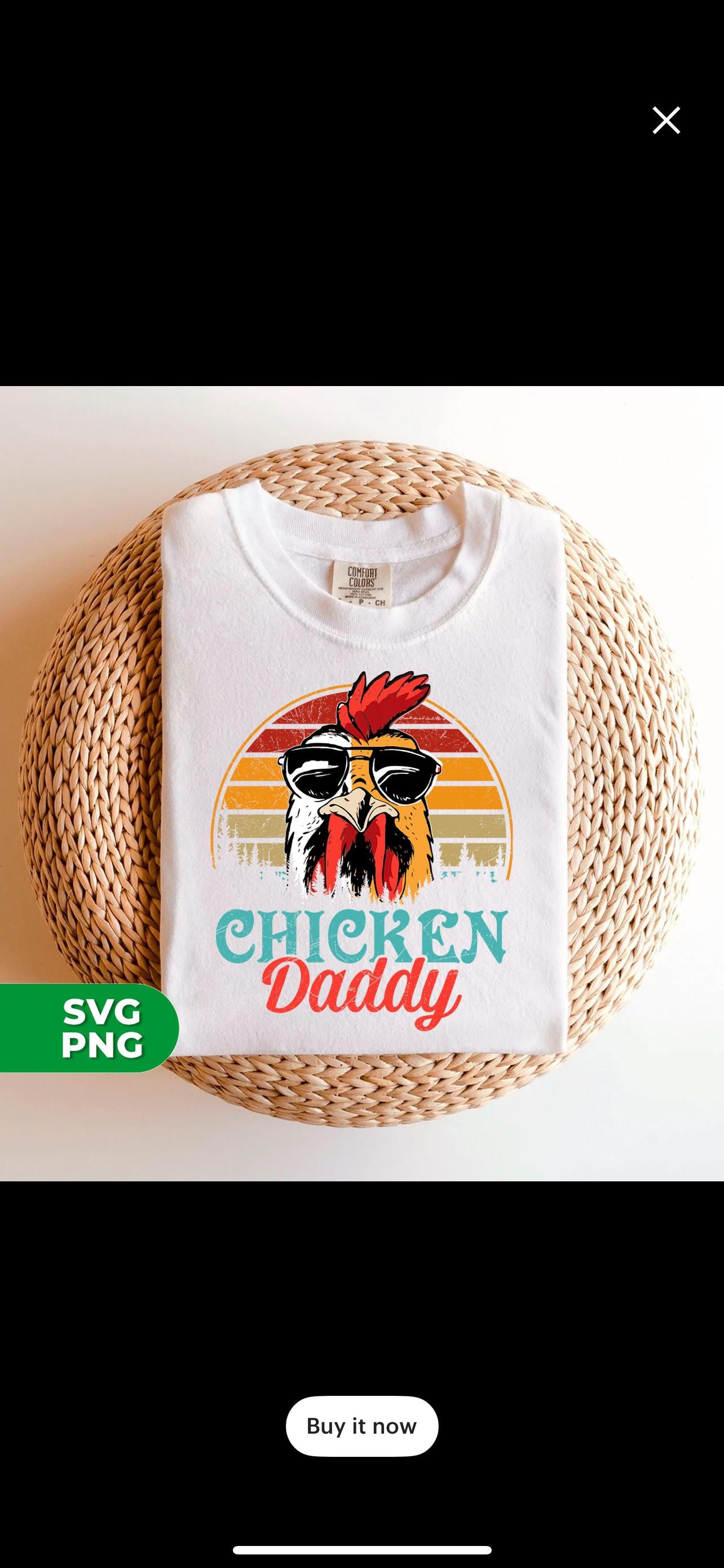 Chicken daddy graphic tee shirt for chicken lovers