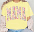 MAMA floral comfort colors unisex graphic tee shirt