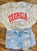 Georgia bulldogs comfort colors color blast graphic tee shirt add your own team name