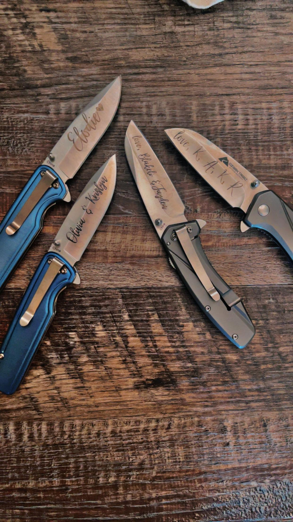 personalized engraved knives for anniversary/Father’s Day/Christmas gifts