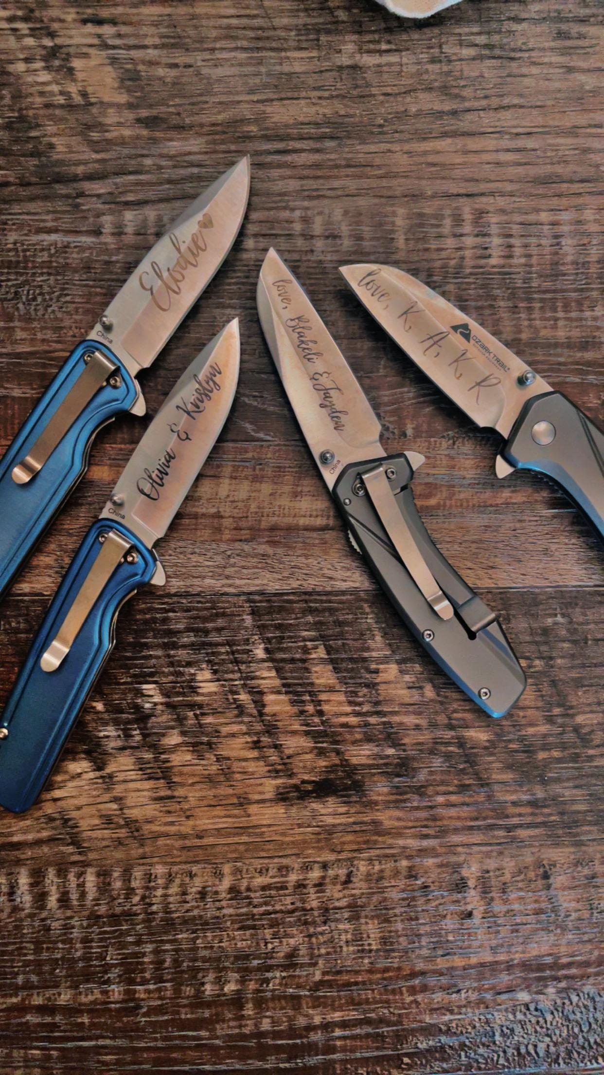 personalized engraved knives for anniversary/Father’s Day/Christmas gifts