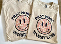 Pray more worry less graphic faith based t shirt