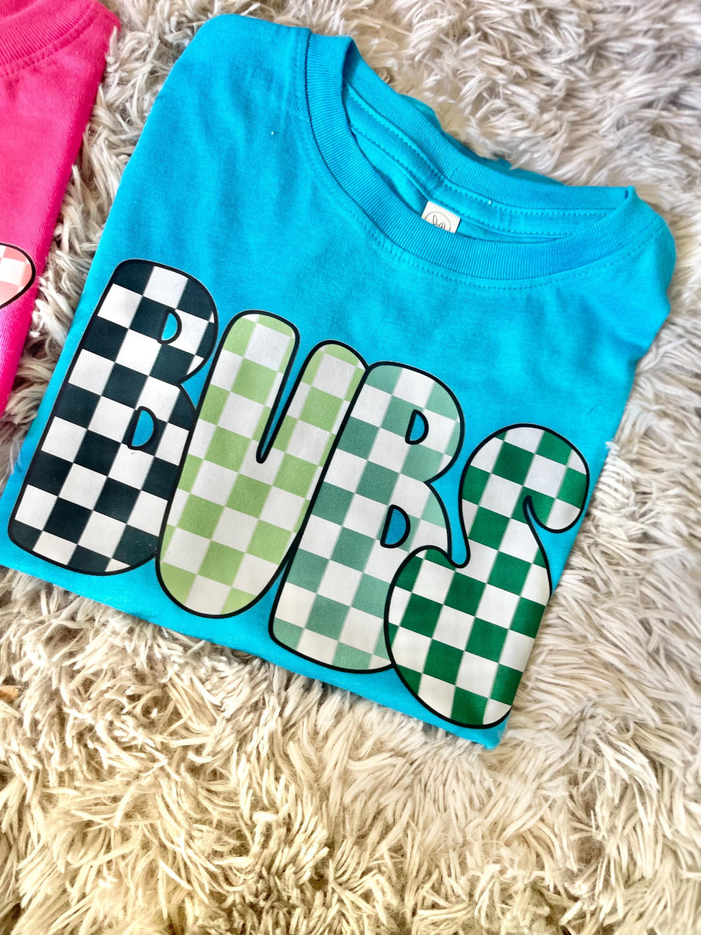 bubs and sissy plaid preppy graphic tee shirt for youth and toddler sizes