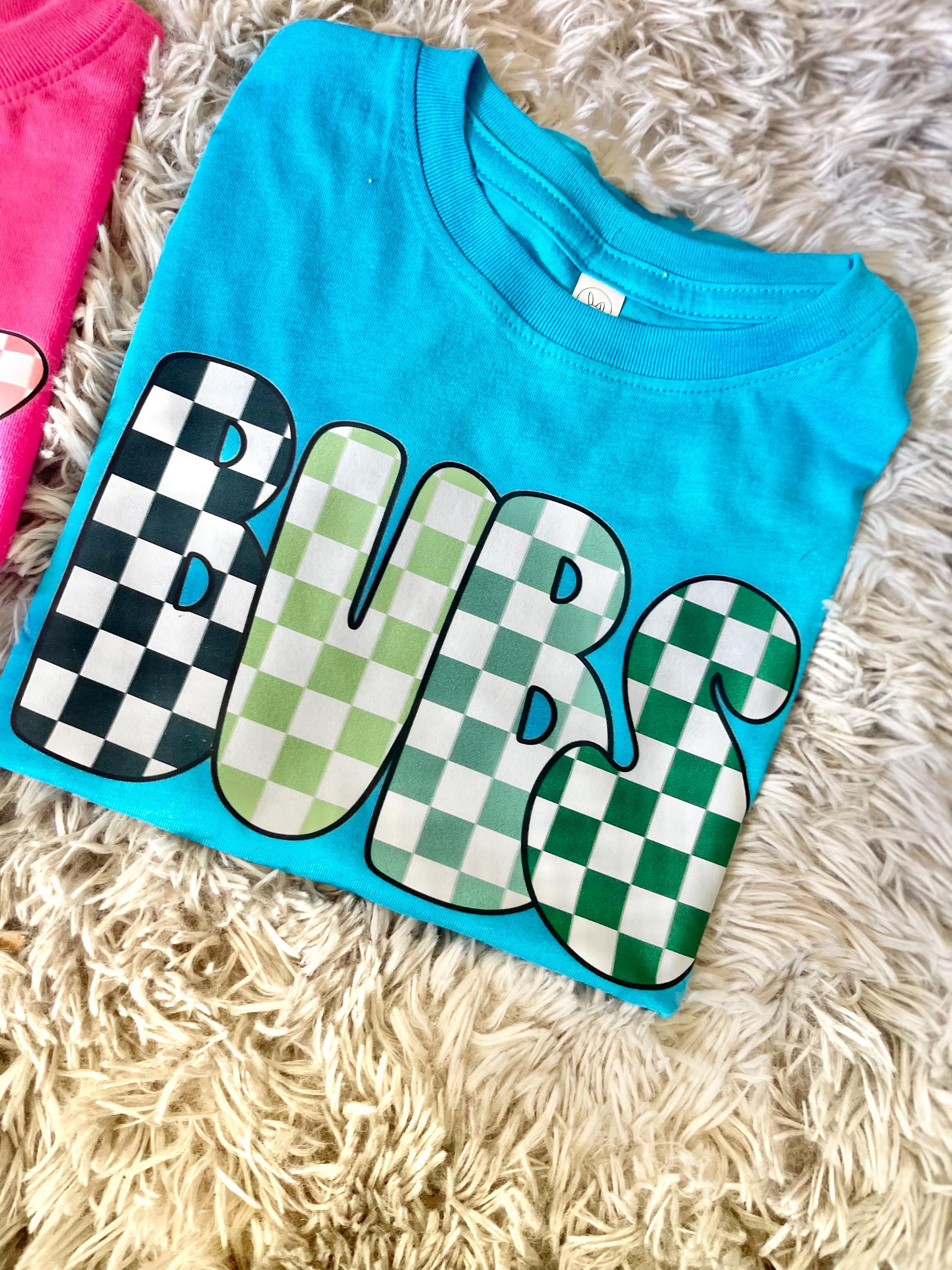 bubs and sissy plaid preppy graphic tee shirt for youth and toddler sizes
