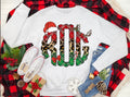 Christmas monogram long sleeve  shirt