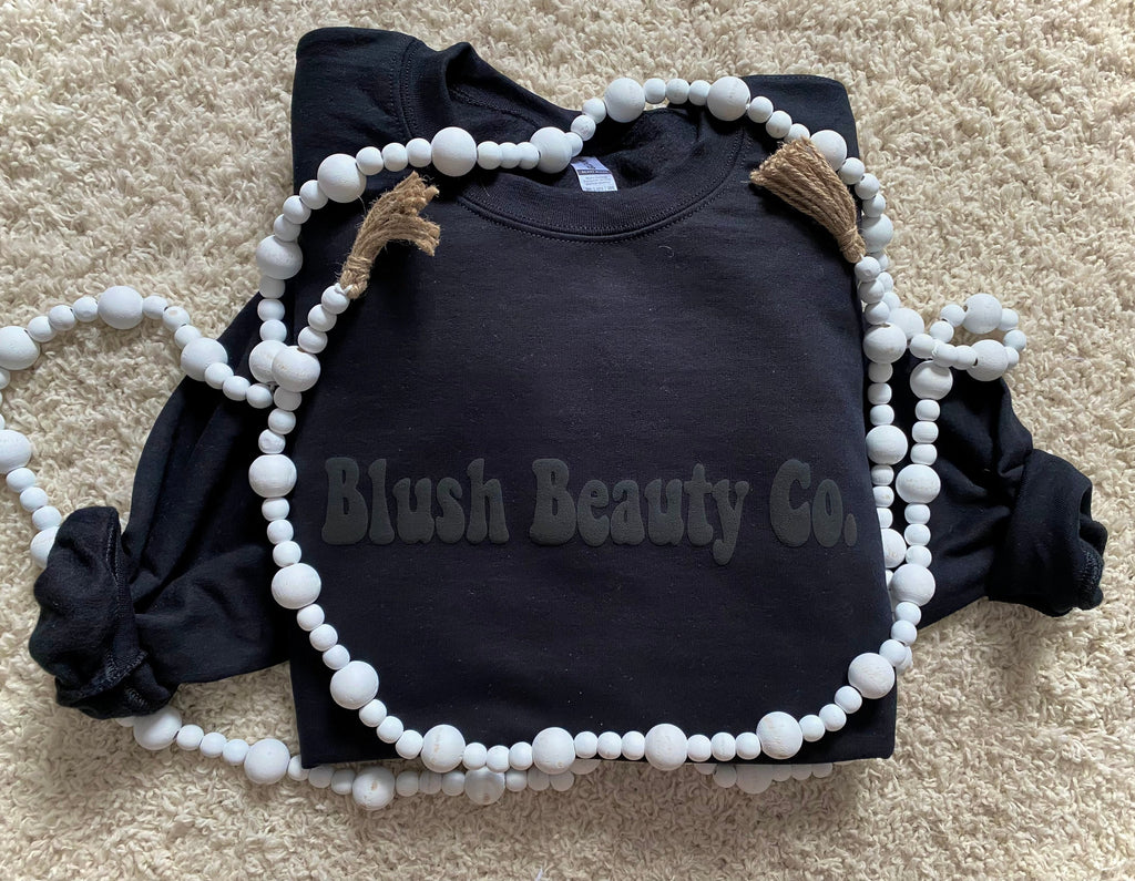 Personalized puff vinyl crewneck
