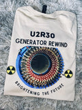 Nuclear plant company tee generator rewind personalized company name tee shirt with pocket