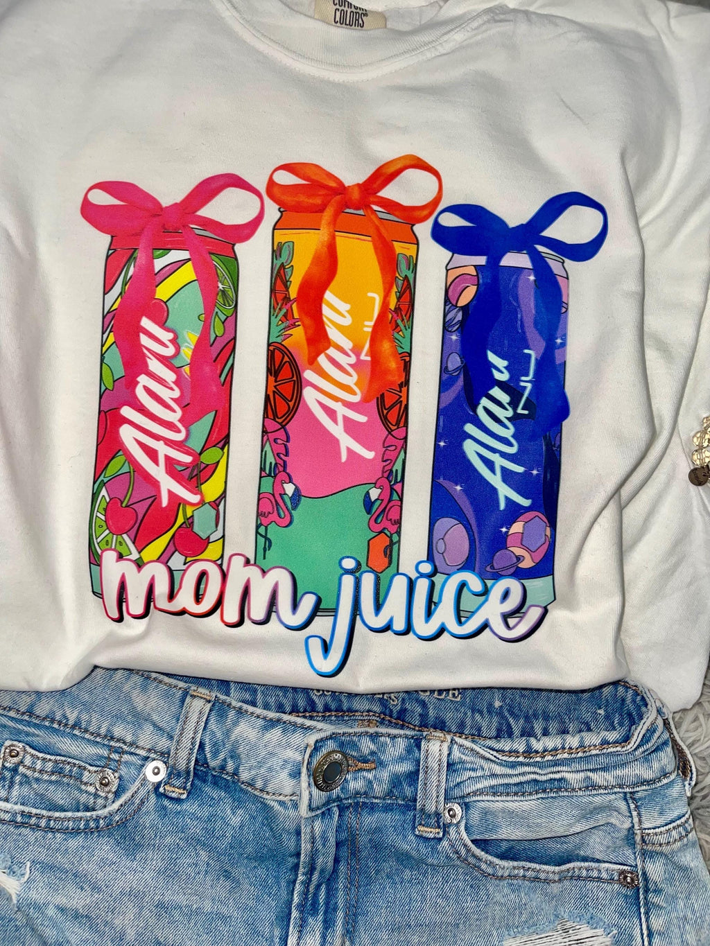 Alani mom juice graphic tee shirt! Mom juice tee comfort colors unisex tee shirt