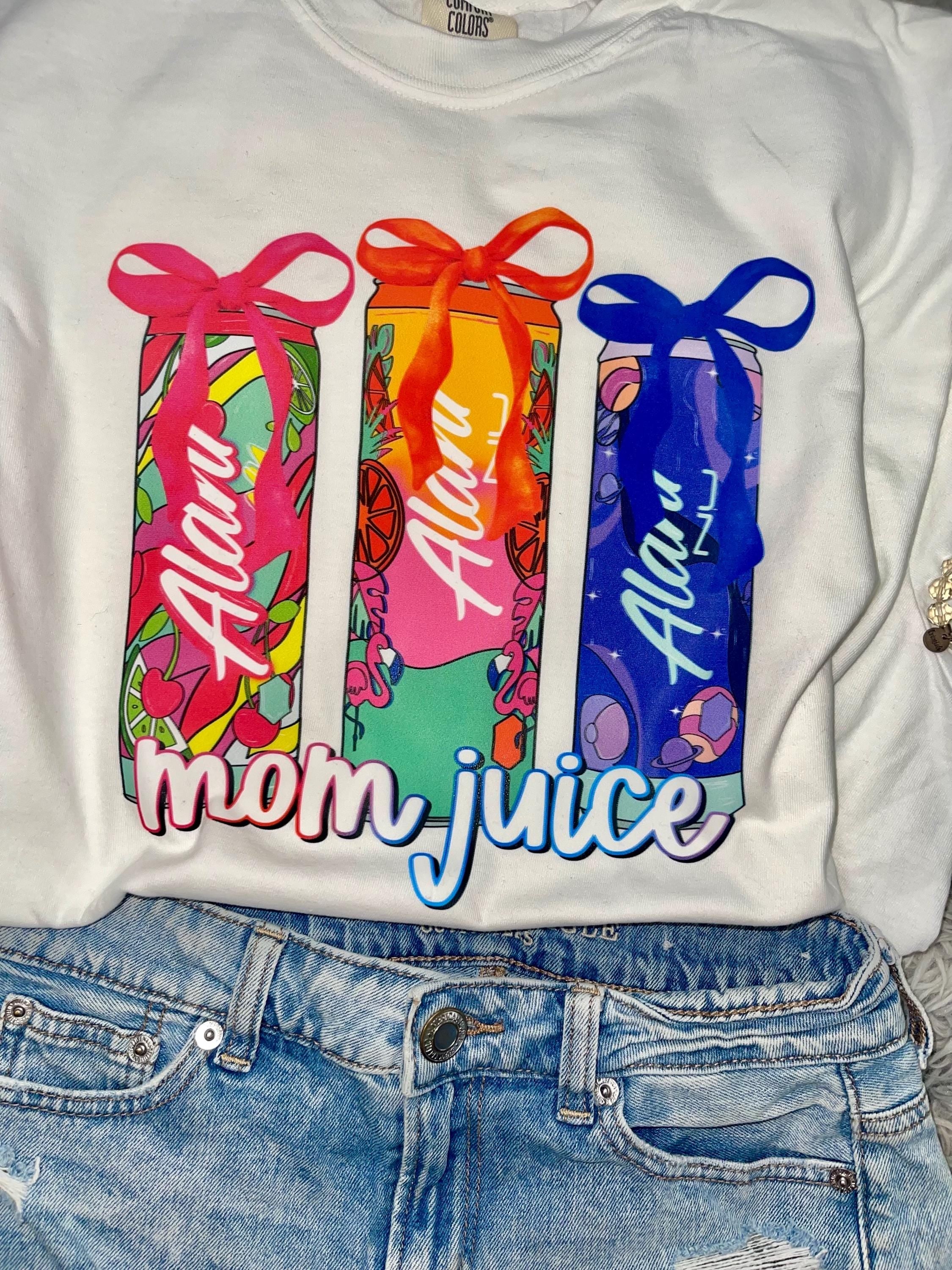 Alani mom juice graphic tee shirt! Mom juice tee comfort colors unisex tee shirt