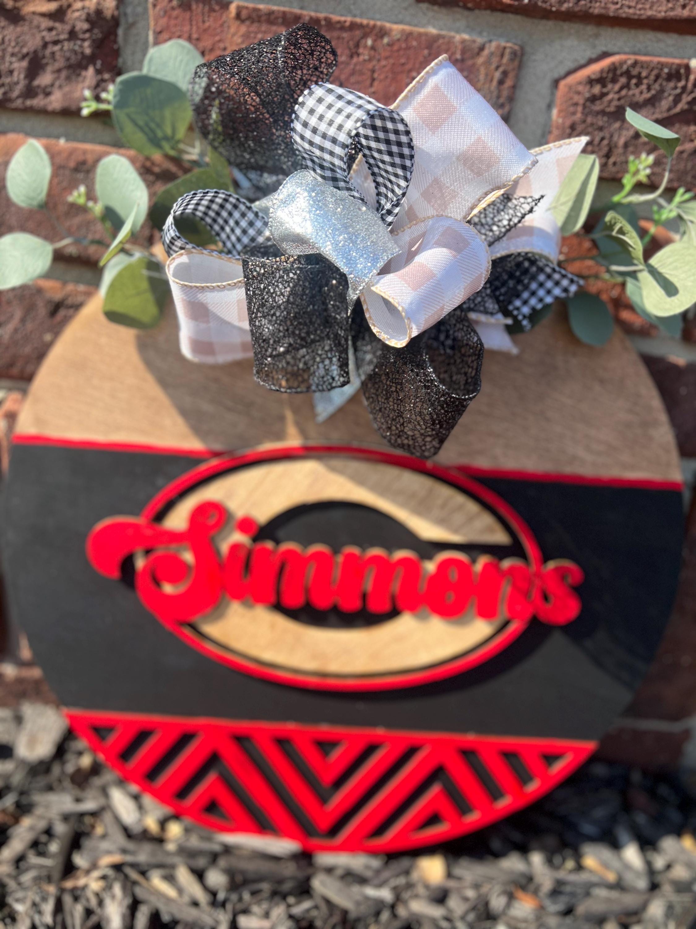 Georgia customized last name 18” door hanger