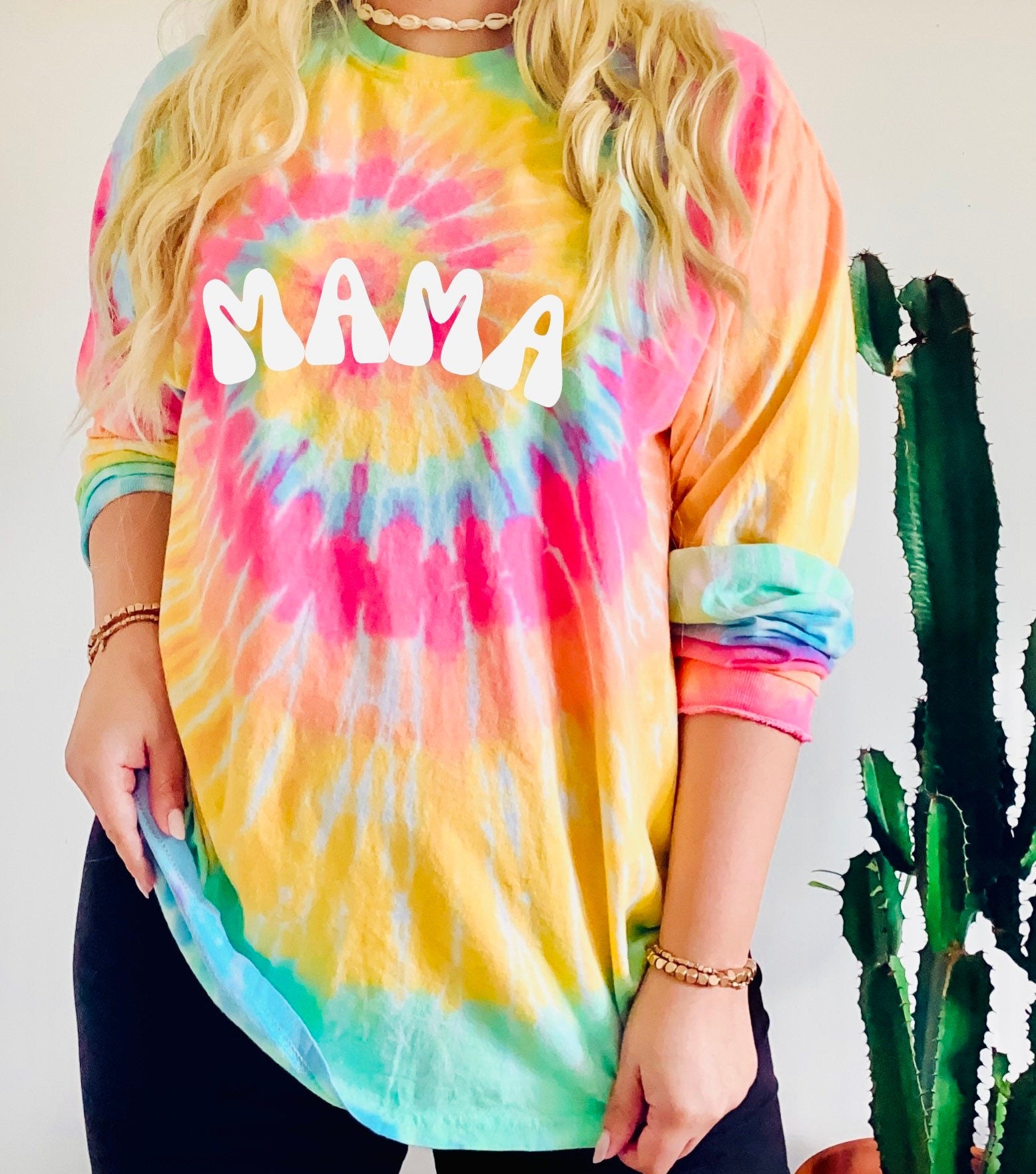 Mama Tiedye long sleeve t shirt