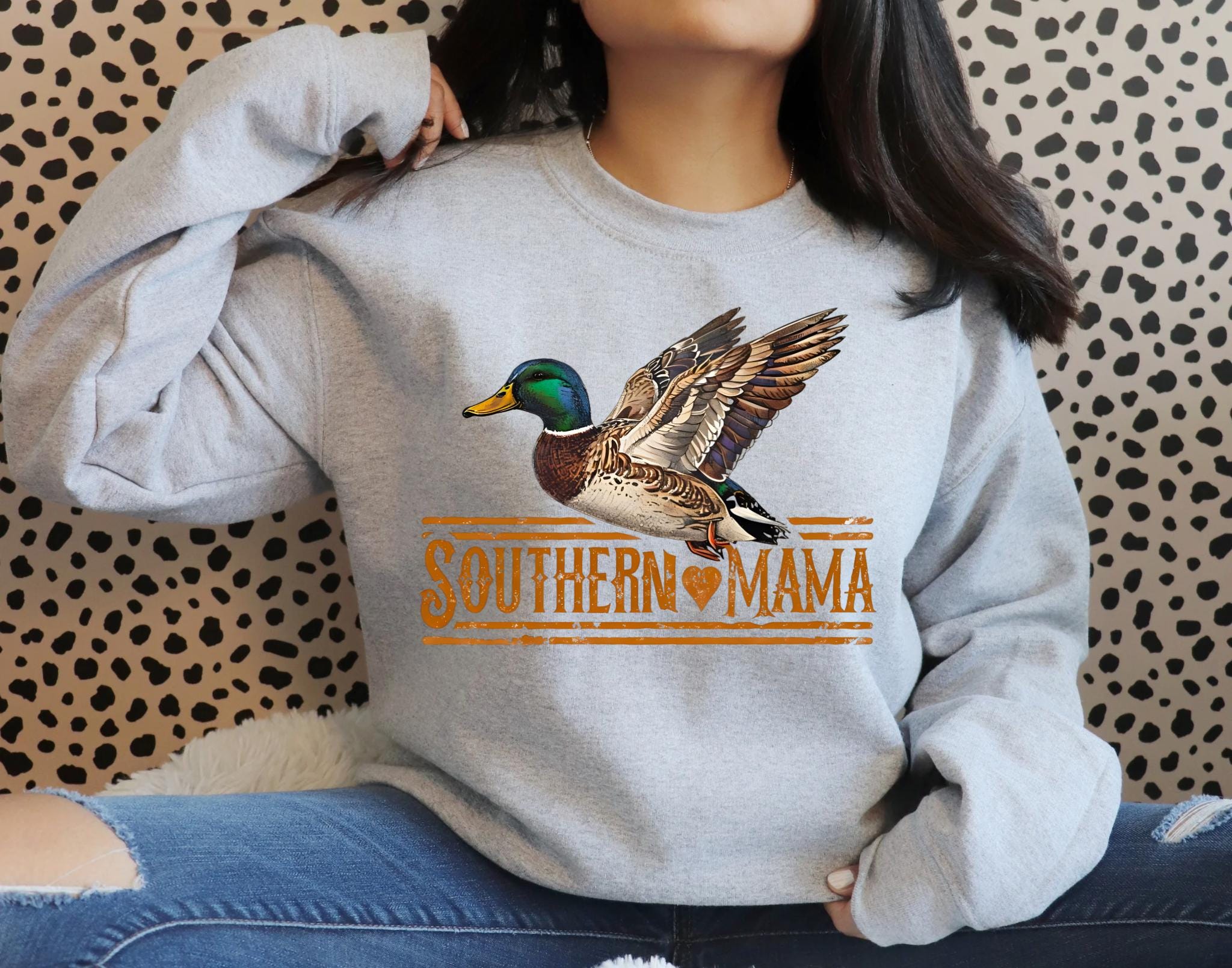 Southern mama graphic with mallard duck