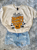 Thick thighs spooky vibes graphic t shirt Halloween t shirt spooky vibes t shirt graphic
