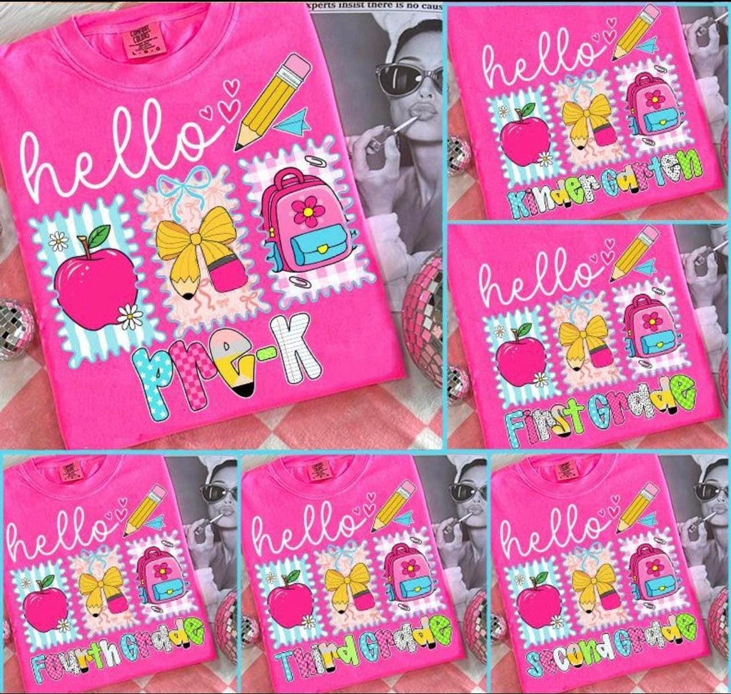 Back to school preppy tee customized to your grade for the girlies!