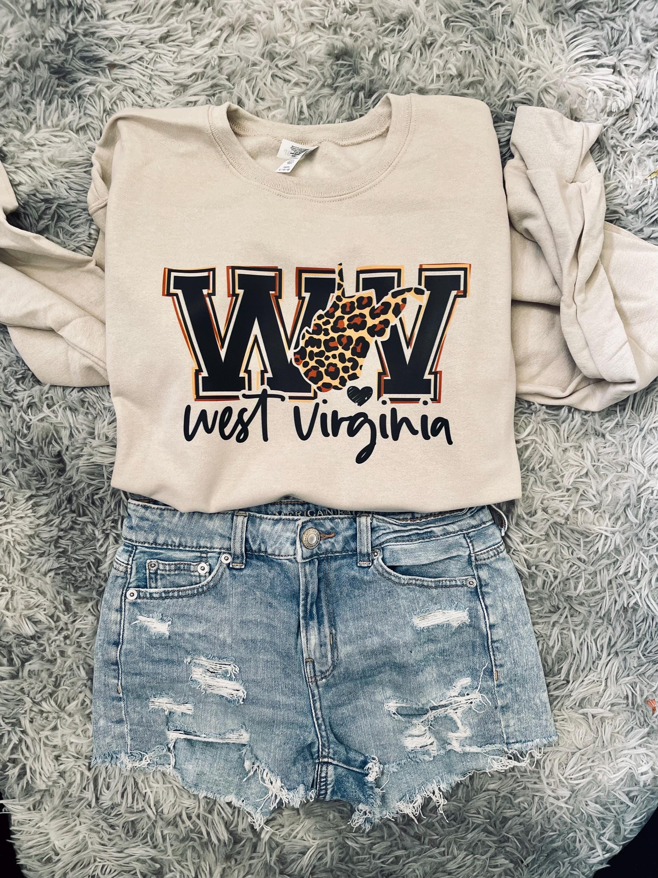 Leopard print state crewnecks graphic crewnecks with your own state of choice