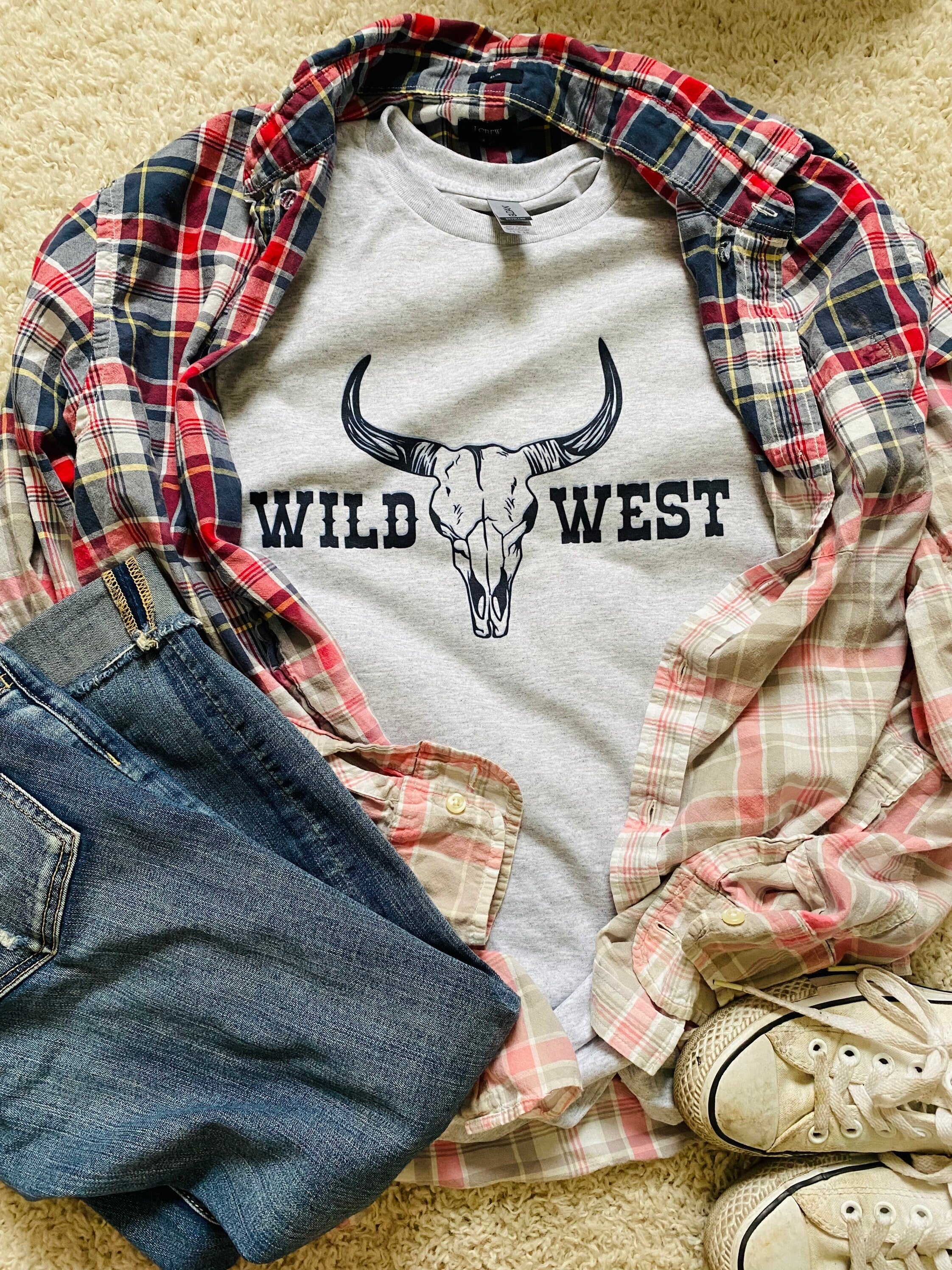 Wild West western graphic t shirt