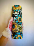 Western leopard sunflower cow print 20 oz tumbler