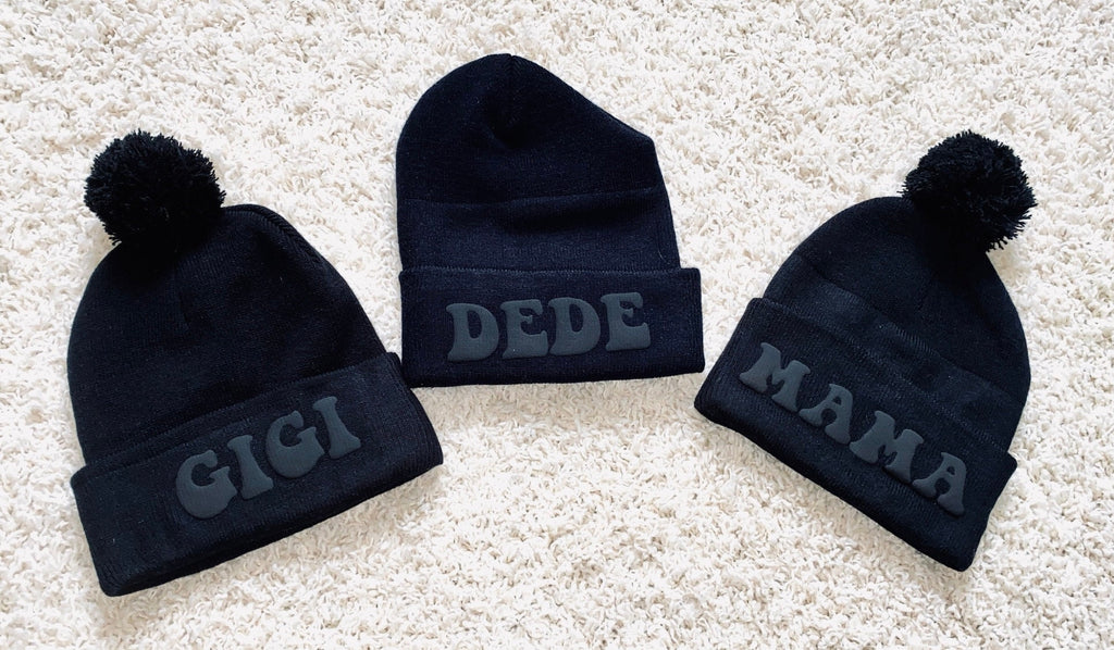 Puff vinyl beanies