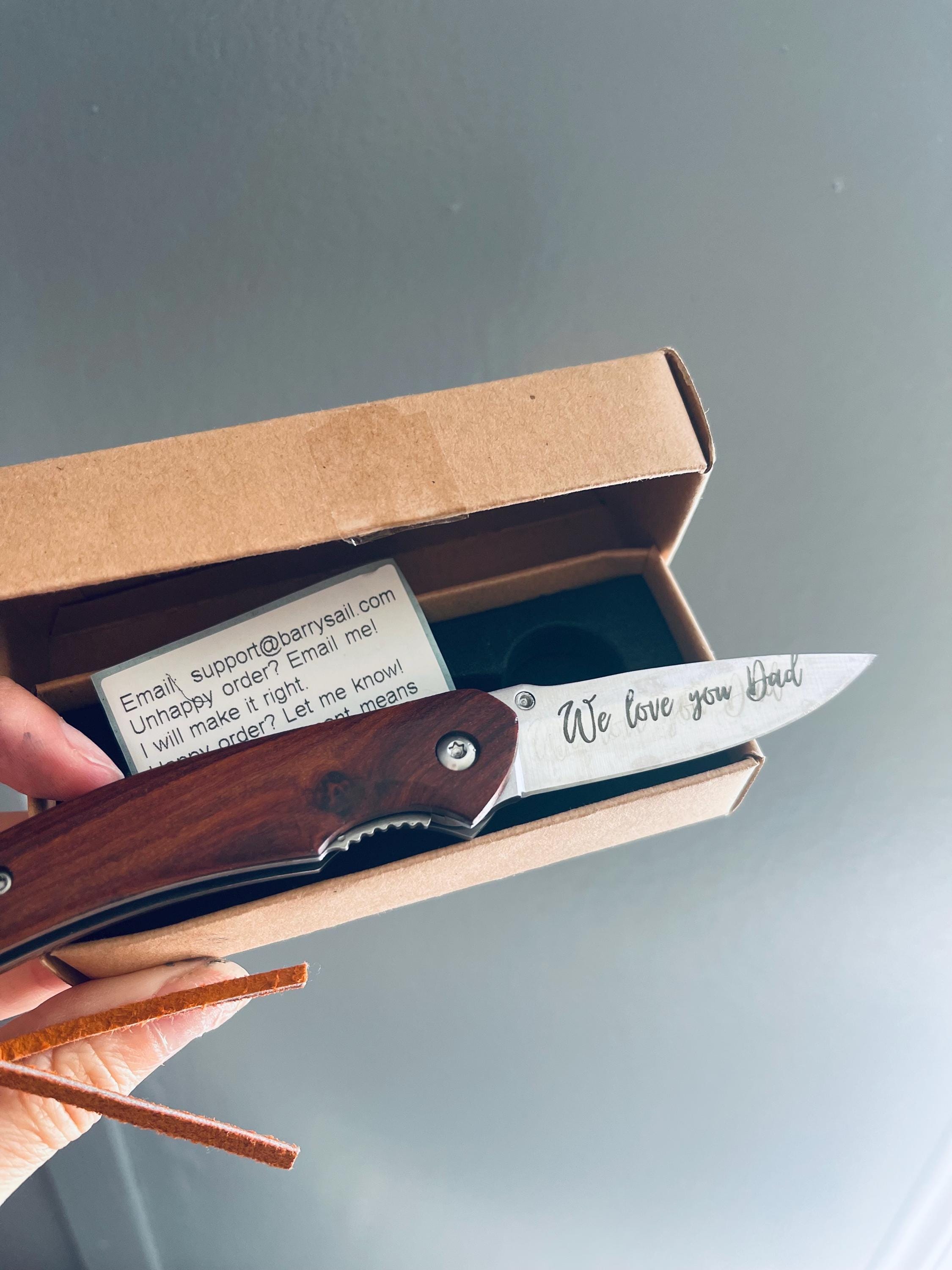 personalized engraved knives for anniversary/Father’s Day/Christmas gifts
