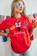 Hotdogs coke freedom tee shirt