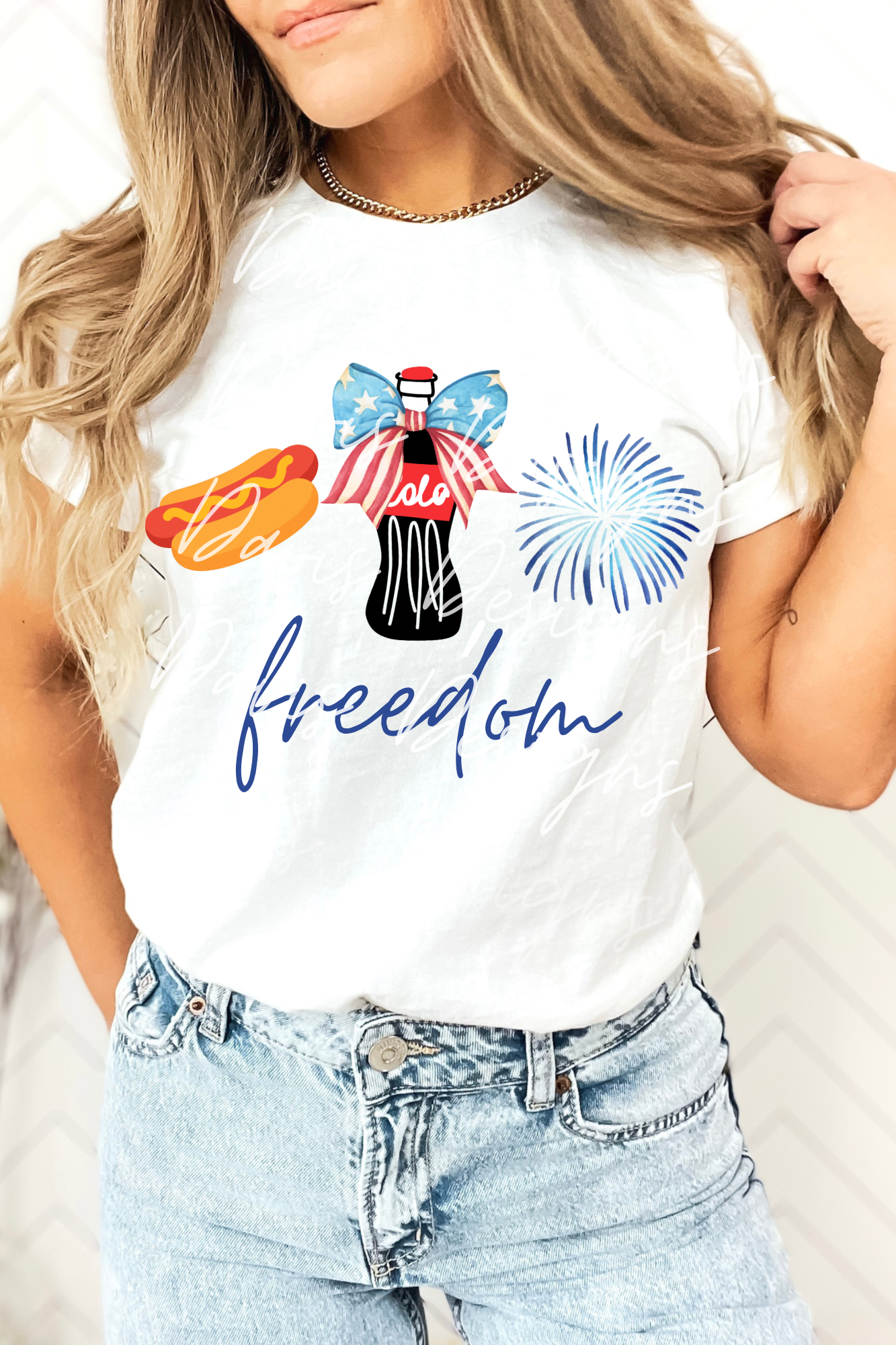 Hotdogs coke freedom tee shirt