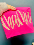 Personalized gold shimmer name tee