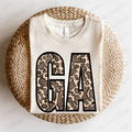 personalized state tee shirts leopard print