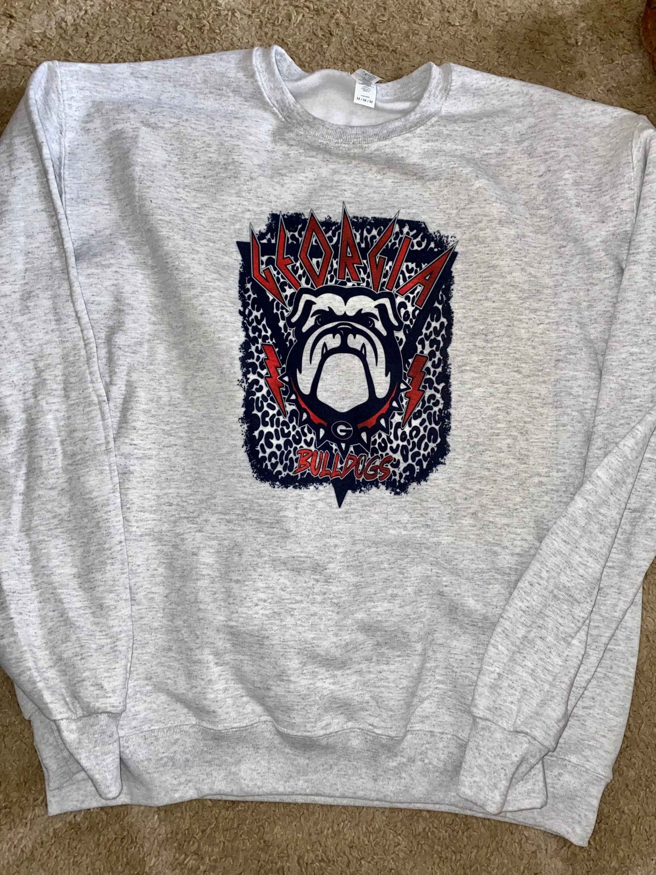 Georgia bulldogs graphic crewneck sweatshirt game day sweatshirt bulldogs crewneck