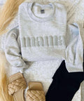 mama puff print crewneck sweatshirt