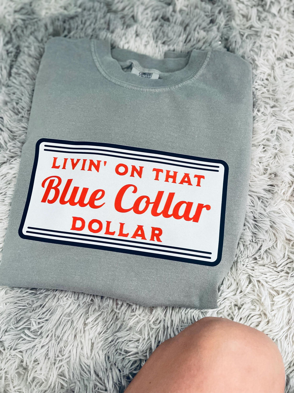 Blue collar dollar tee