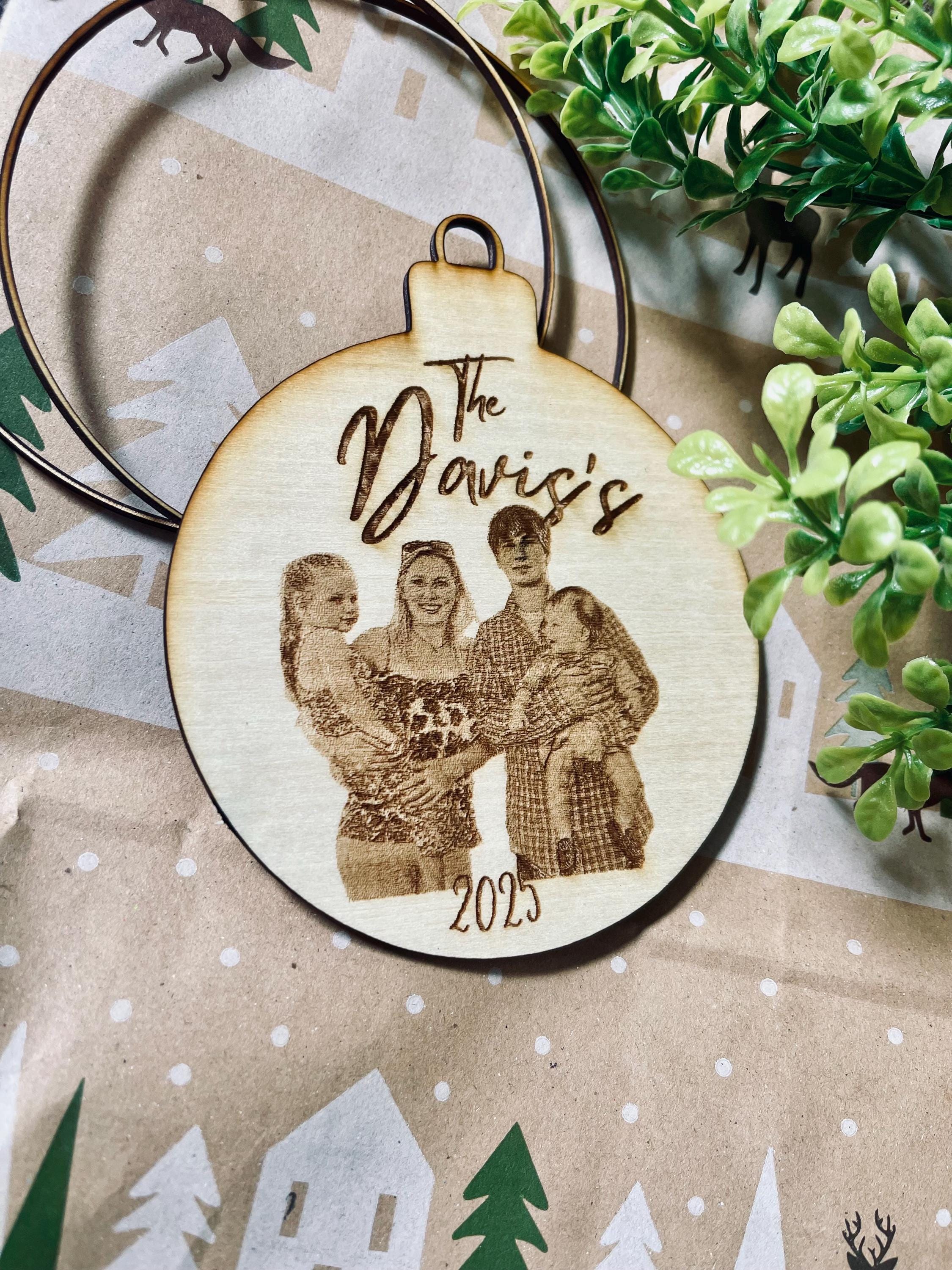 engraved picture ornaments for Christmas time Christmas gifts affordable Christmas gifts
