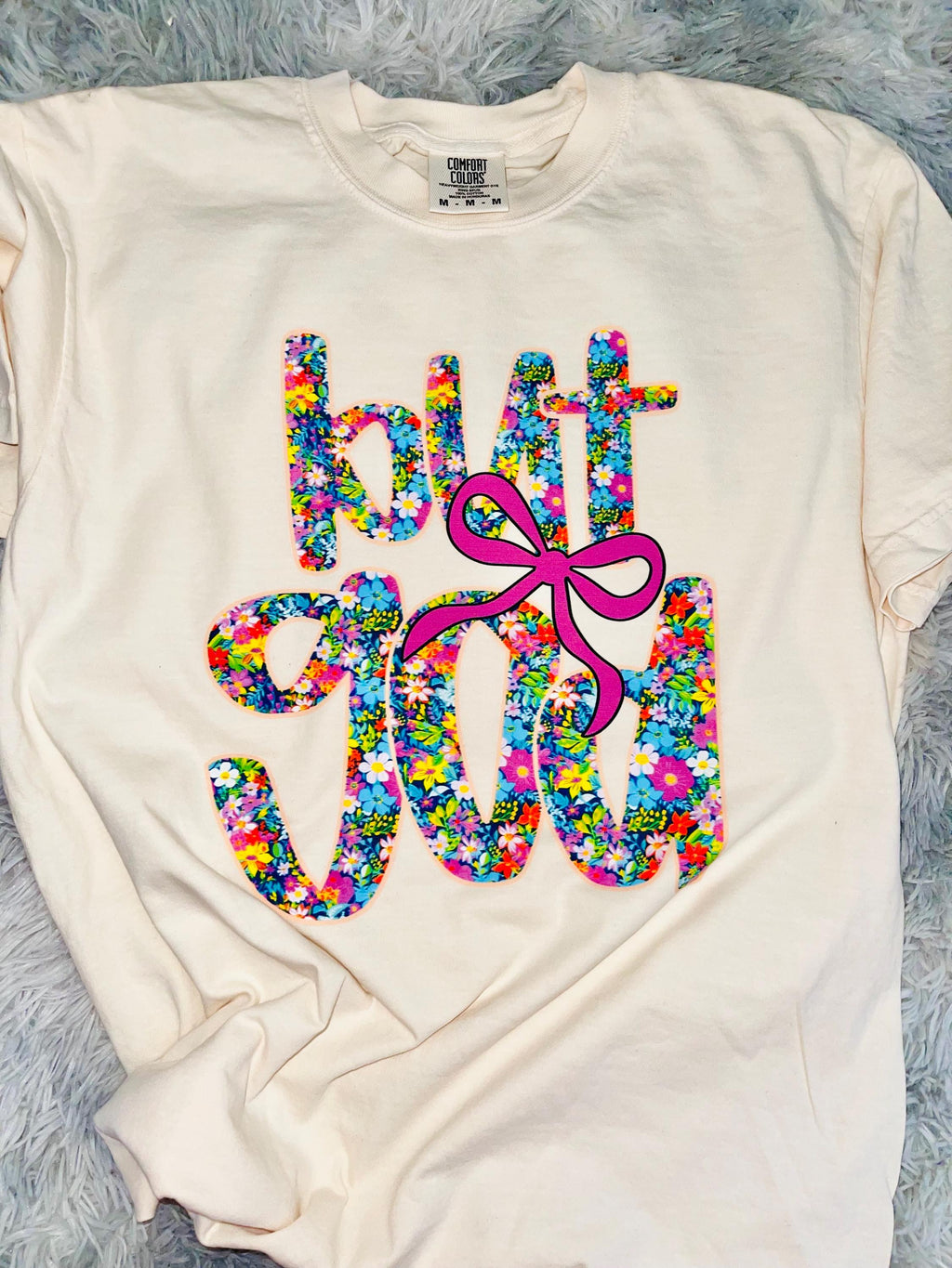 But God graphic tee shirt floral font Christian preppy tee shirt spring tee