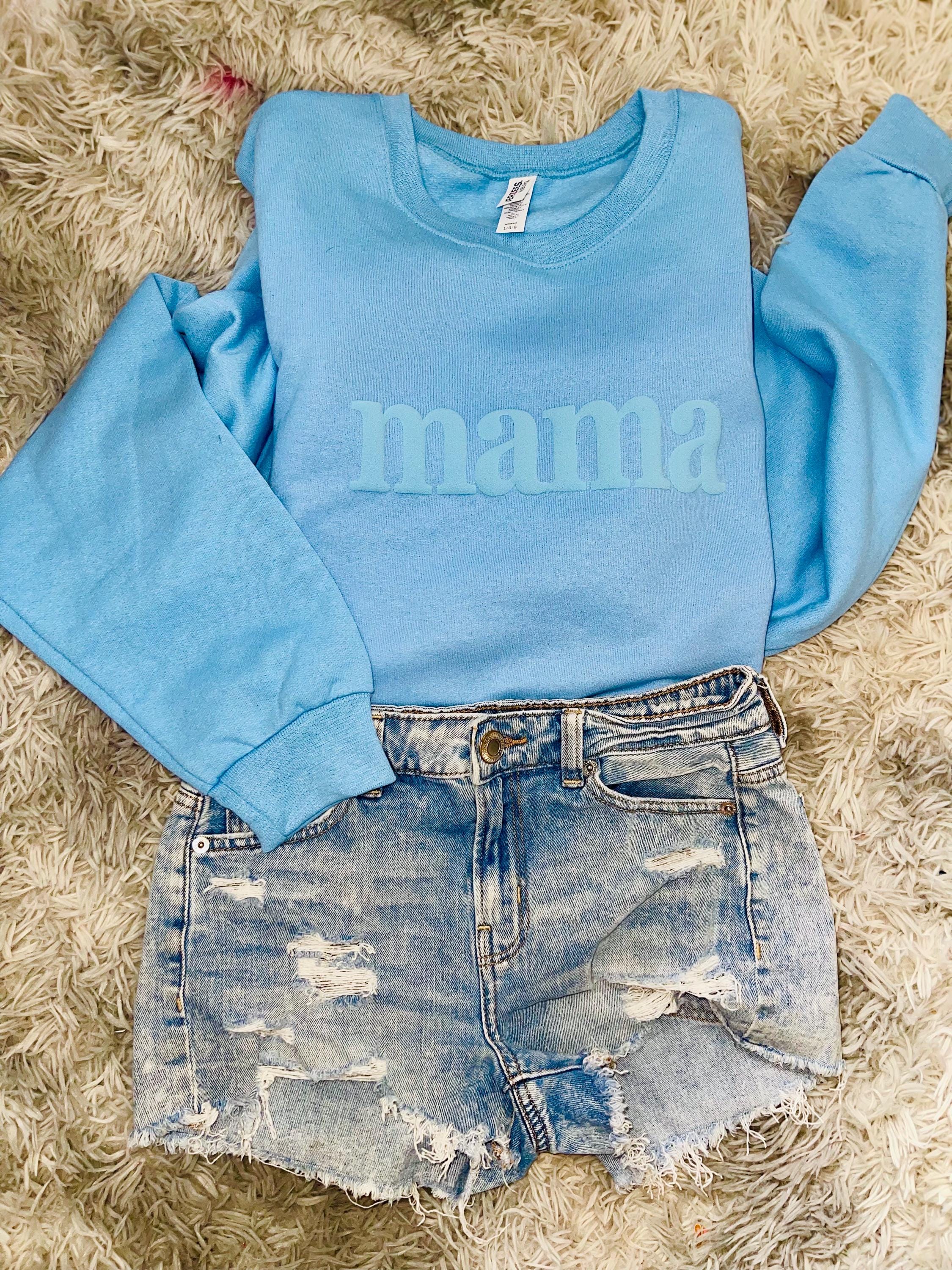 mama puff print crewneck sweatshirt