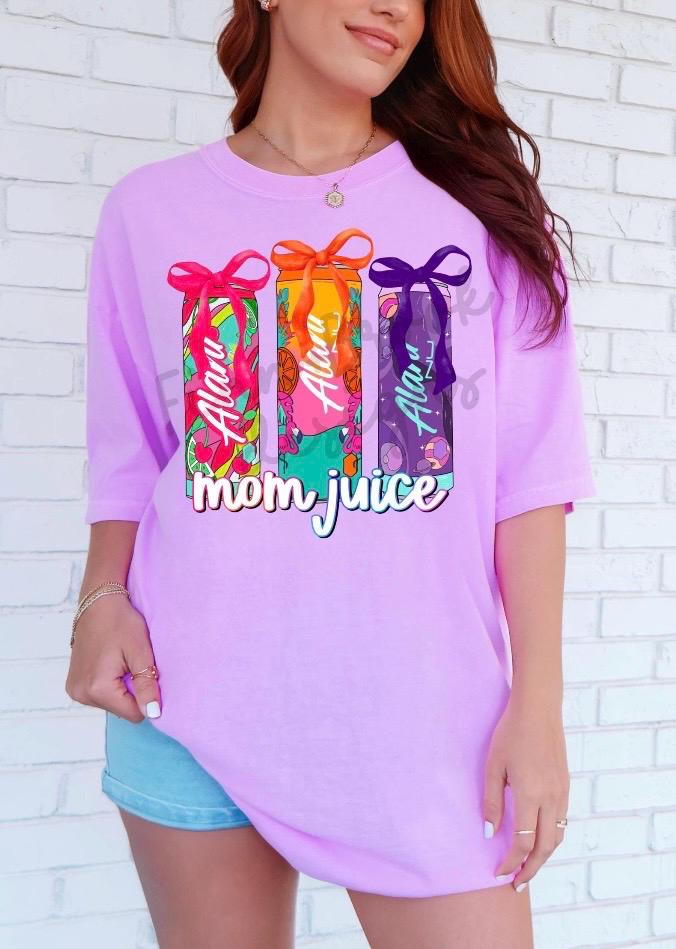 Alani mom juice graphic tee shirt! Mom juice tee comfort colors unisex tee shirt