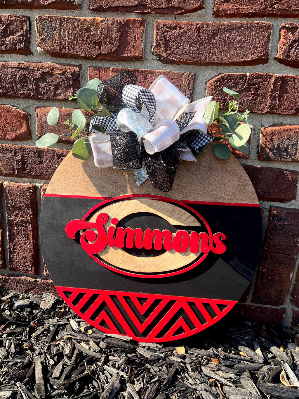 Georgia customized last name 18” door hanger