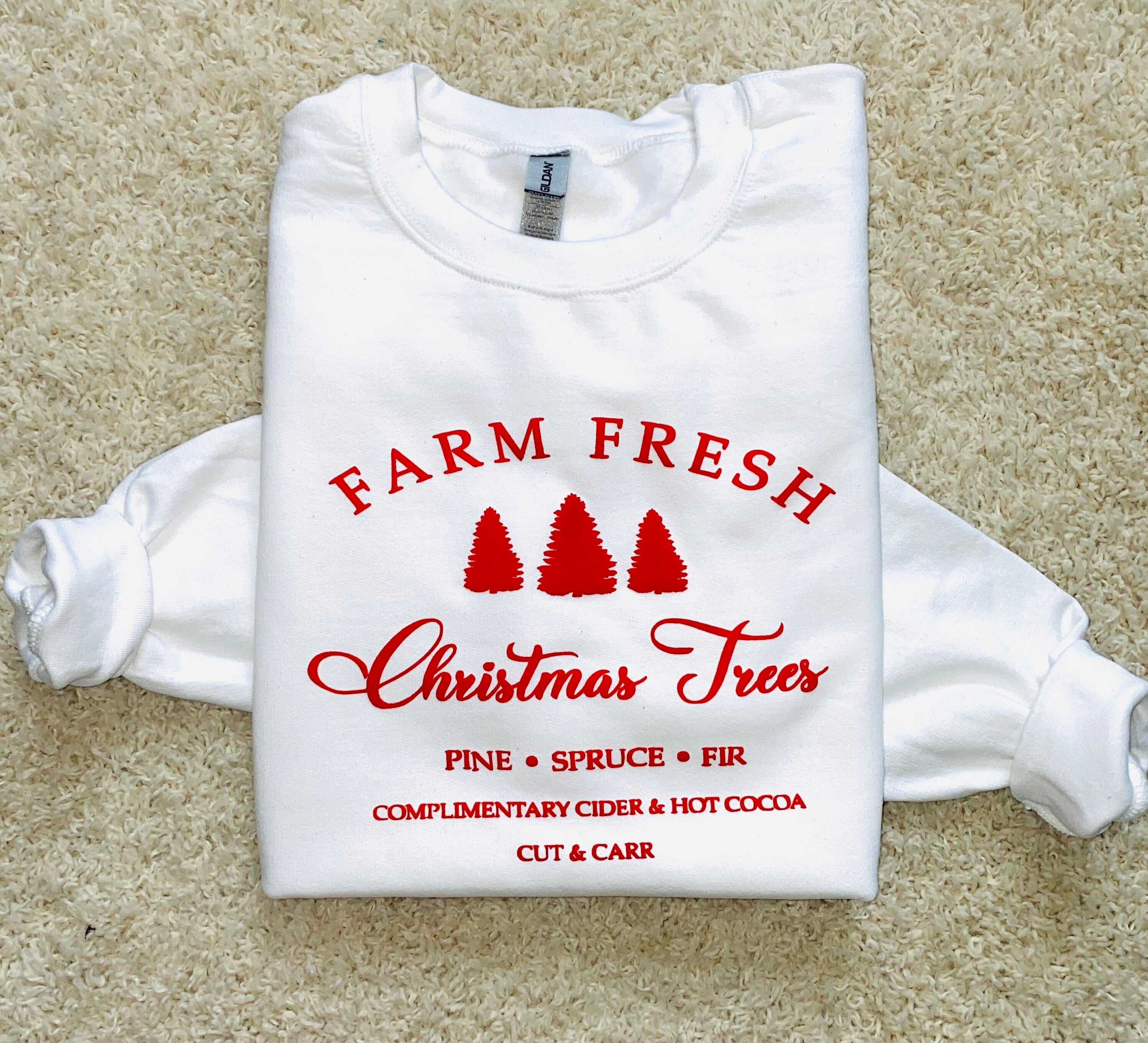Farm fresh Christmas trees crewneck sweatshirt